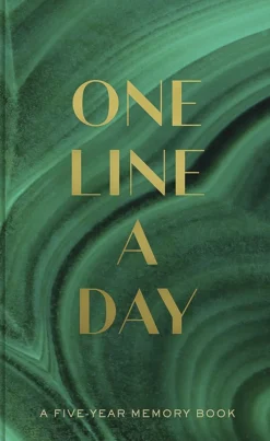 Bøger<New Mags One Line a Day - Green w/Gold