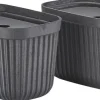 Badeværelsestilbehør|Opbevaring<Zone Opbevaringsboks Pulp 23 x 15 cm 2 stk. Black