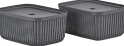 Kontorartikler<Zone Opbevaringsboks Pulp 32 x 23 cm 2 stk. Black