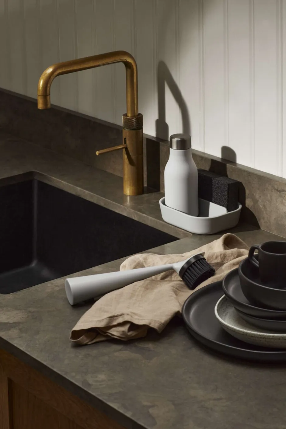 Badeværelsestilbehør<Eva Solo Opvaskesæt Marble grey