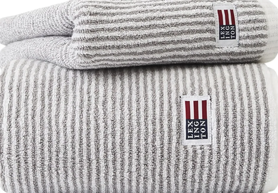 Håndklæder<Lexington Original Towel White/Gray Striped