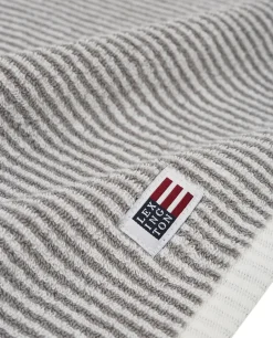 Håndklæder<Lexington Original Towel White/Gray Striped