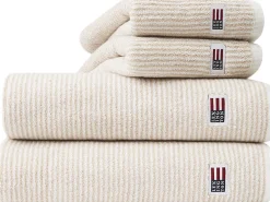 Håndklæder<Lexington Original Towel Striped White/tan