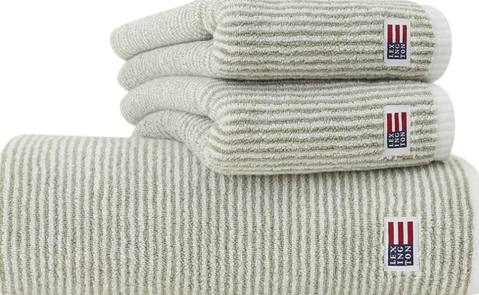 Håndklæder<Lexington Original Towel White/Vintage Green Striped Vintage green/white