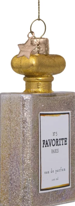 Juletræspynt<Vondels Ornament glas parfume transparent