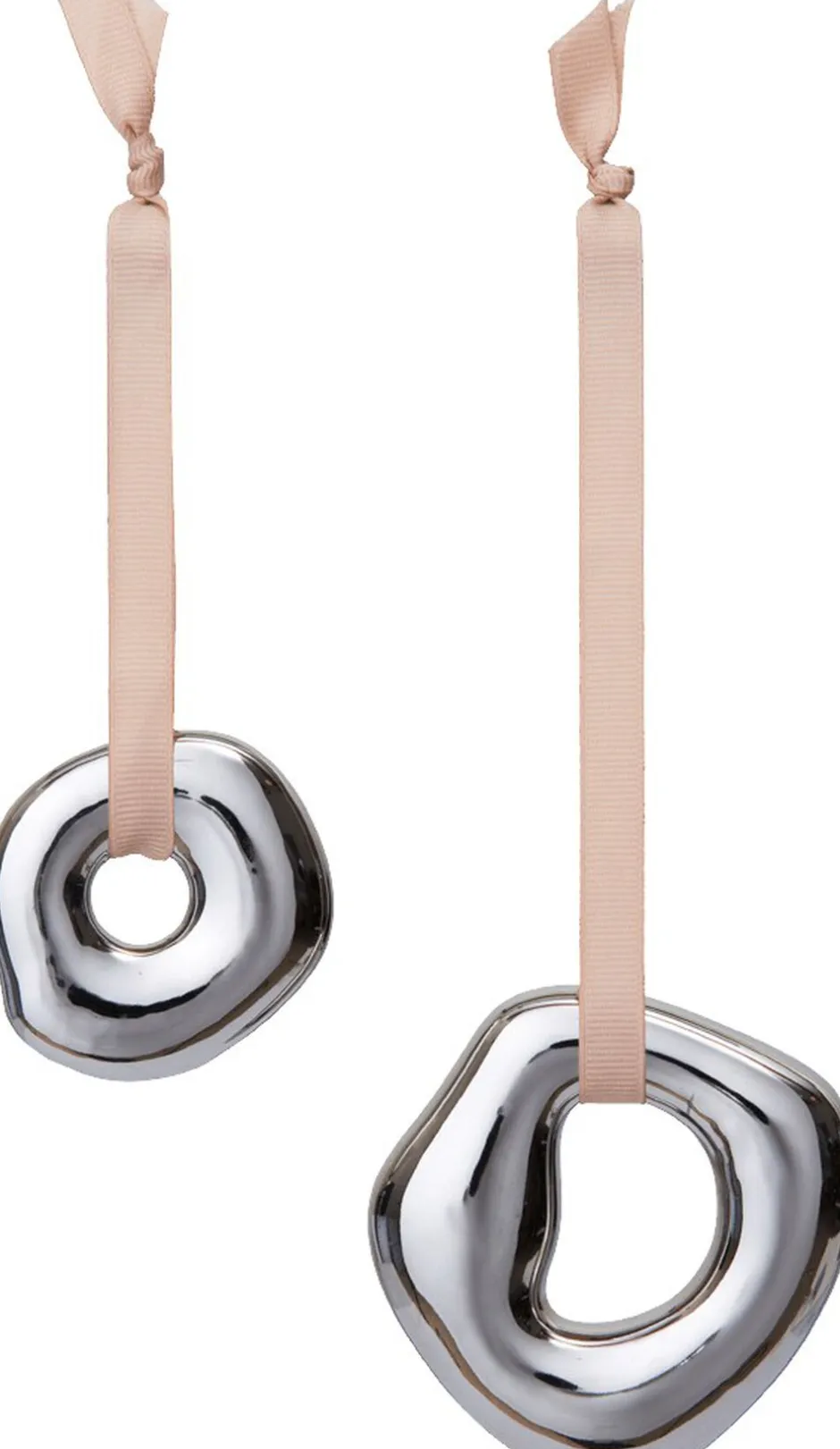 Juletræspynt<Ferm Living Orrith Ornaments - Set of 2 - Silver