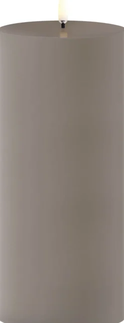 Lys & Lysestager|Elektriske Julelys<Uyuni Outdoor LED pillar candle, Sandstone, 8,4x20 cm