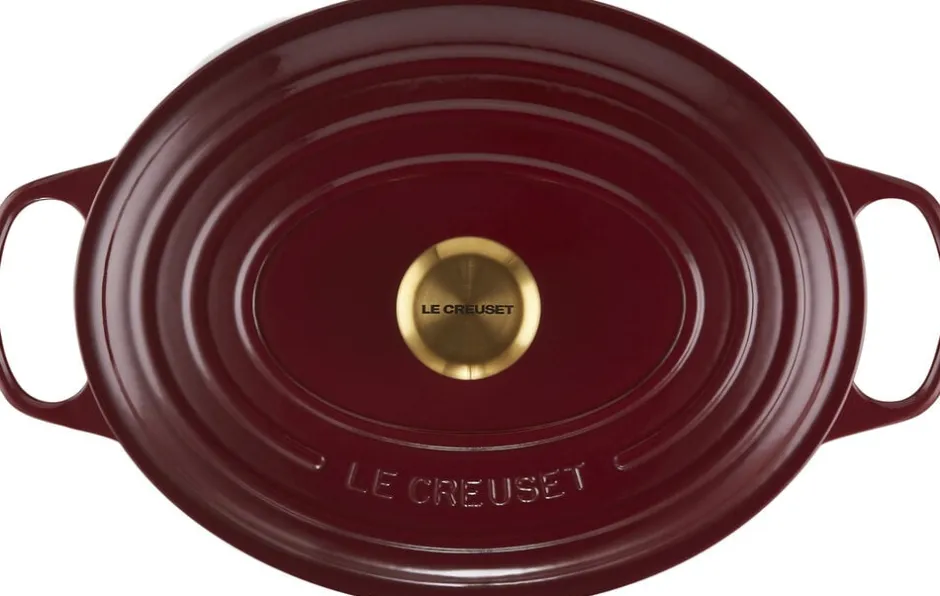 Gryder & Pander<Le Creuset Oval støbejernsgryde 6,3 L Garnet