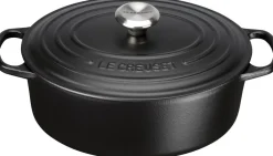Gryder & Pander<Le Creuset Oval støbejernsgryde 6,3L Matte Black