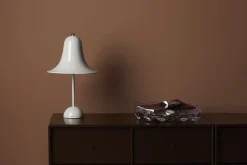 Trådløse Lamper<Verpan Pantop Ø23 Portable Table Lamp Grey sand
