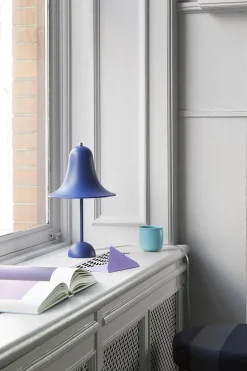Trådløse Lamper<Verpan Pantop Ø23 Portable Table Lamp Matt classic blue