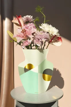 Vaser & Urtepotteskjulere<OCTAEVO PAPER VASE SIENA MINT