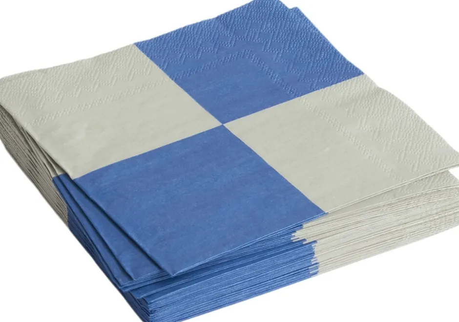 Tilbehør Til Bordet<Hay Pattern Napkins-Set of 20 Dinner-Grey and blue L check
