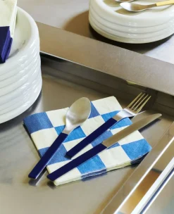 Tilbehør Til Bordet<Hay Pattern Napkins-Set of 20 Dinner-Off-white and blues M check