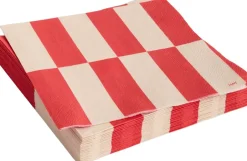 Tilbehør Til Bordet<Hay Pattern Napkins-Set of 20 Lunch-Off-white and red