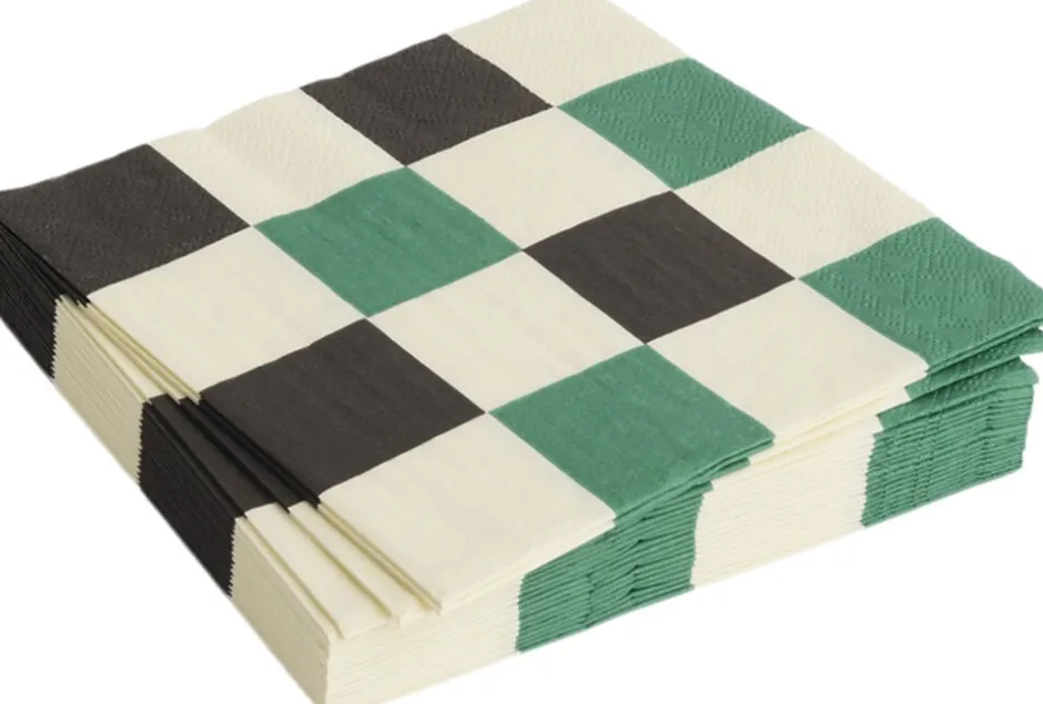 Tilbehør Til Bordet<Hay Pattern Napkins-Set of 20 Lunch-Off-white, green and black M check