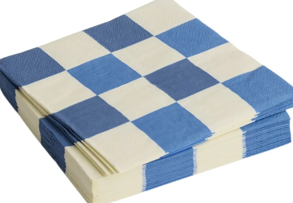 Tilbehør Til Bordet<Hay Pattern Napkins-Set of 20 Lunch-Off-white and blues M check