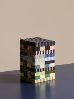 Tilbehør Til Bordet<Hay Pattern Napkins-Set of 20 Lunch-Anthracite and bordeaux pillar stripe