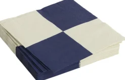 Tilbehør Til Bordet<Hay Pattern Napkins-Set of 20 Lunch-Off-white and dark blue L check
