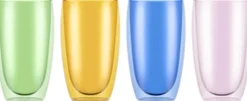 Glas<Bodum PAVINA 4 stk. dobbeltvægget glas, 0. 45 l