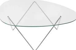 Møbler<Gubi Pedrera Coffee Table Base: Chrome, Top: Transparent Glass