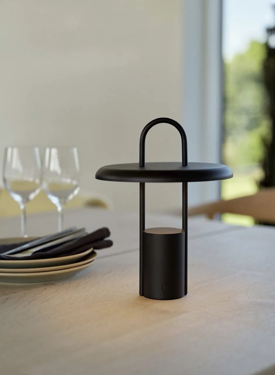 Trådløse Lamper<Stelton Pier portable LED Table Lamp H25 Black