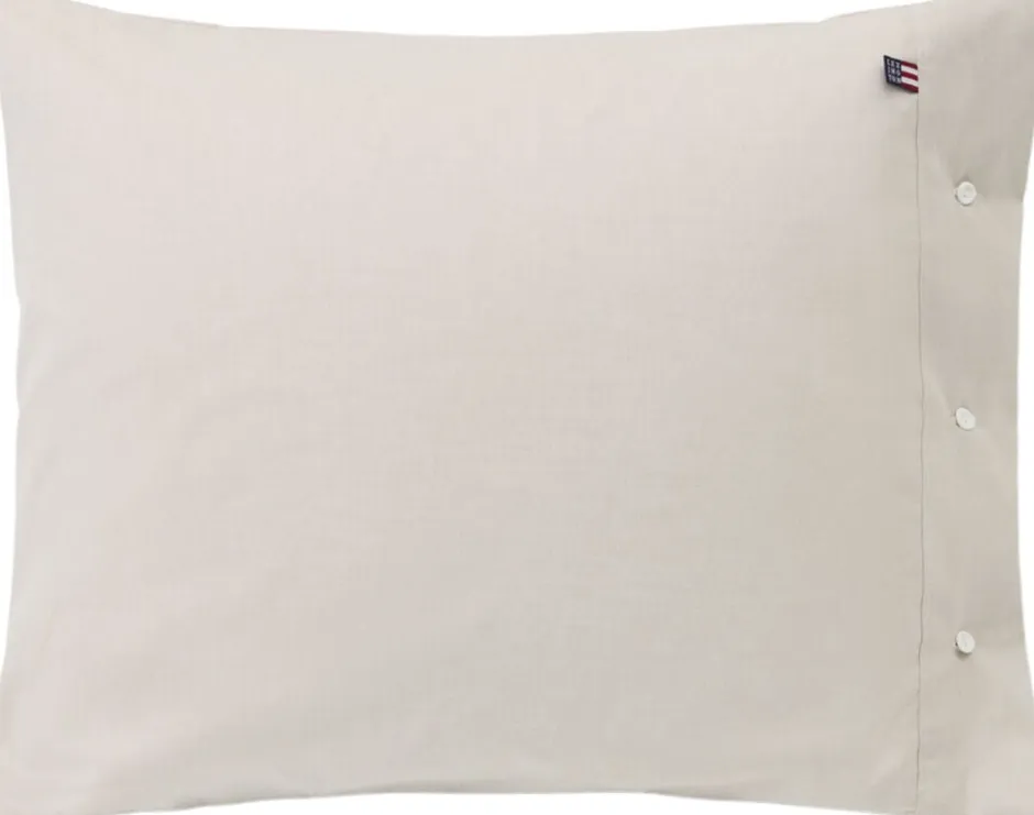 Sengetøj & Lagner<Lexington Pin Point Cotton Pillowcase Beige