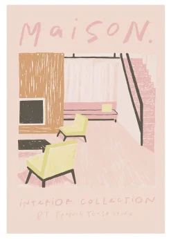 Plakater & Rammer<Poster & Frame Pink Room Lyser&oslash;d