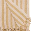 Plaider<AU Maison Plaid, Stribet-Sennep/Naturlig, 130x180 cm