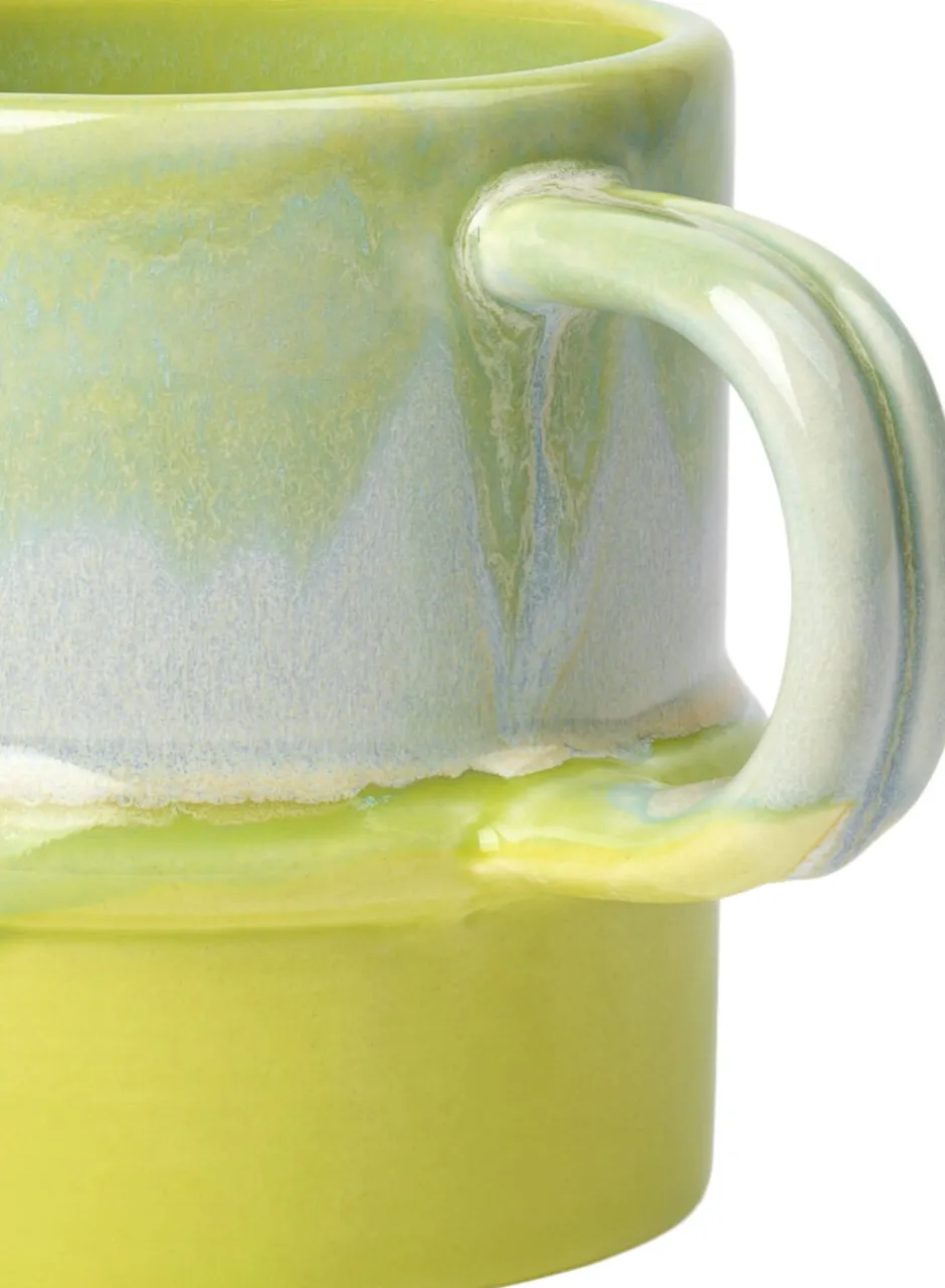Kopper & Krus<Kähler Poppery Krus med hank 35 cl apple green/mint