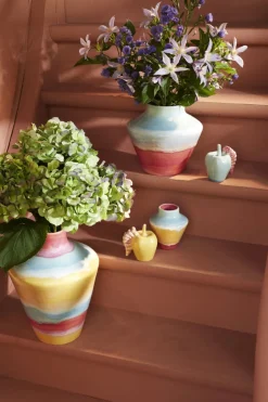 Vaser & Urtepotteskjulere<Kähler Poppery Vase H12 cm pink/mint/gul
