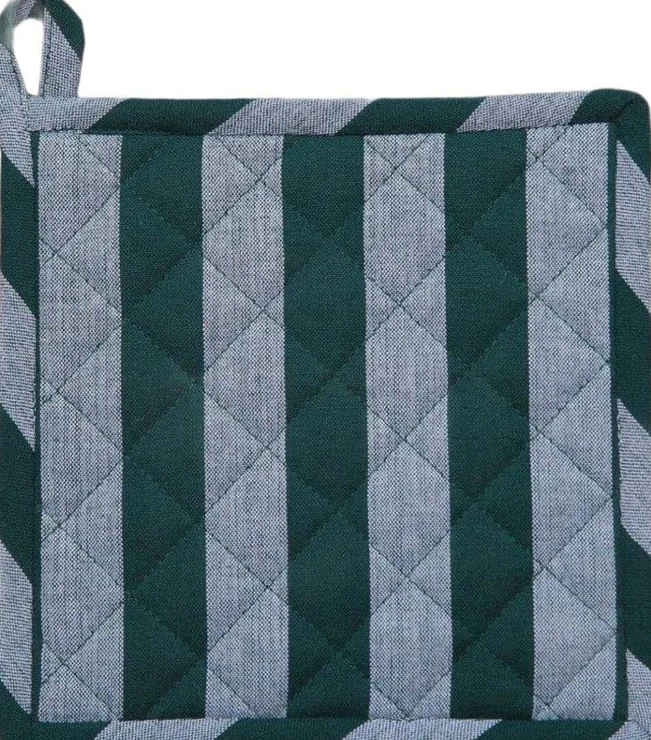 Tekstiler Til Køkkenet<Magasin du Nord Collection Pot holder 22x22 cm BIRK - Stripe dark green