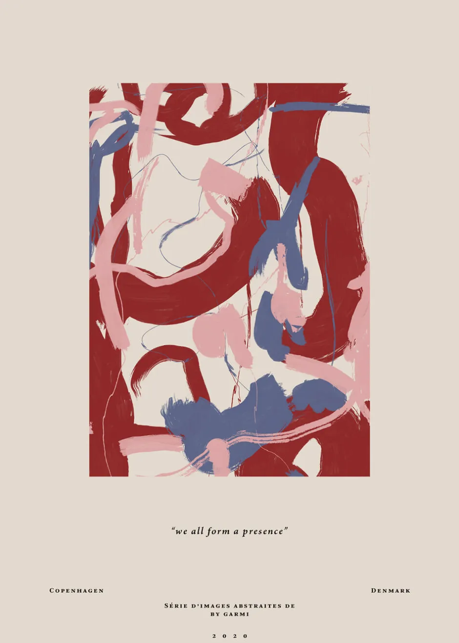 Plakater & Rammer<Poster & Frame Pressence Rød & blå