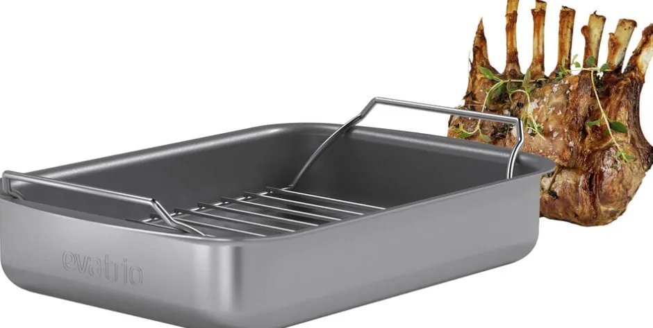 Bageartikler<Eva Trio Professionel bradepande med rist 26x19 cm keramisk Slip-Let®