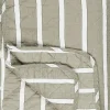 Plaider<Ib Laursen Quilt hvide, sorte og hørfarvede striber