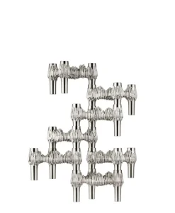 Lys & Lysestager<STOFF Nagel Quist candle holder - brushed chrome