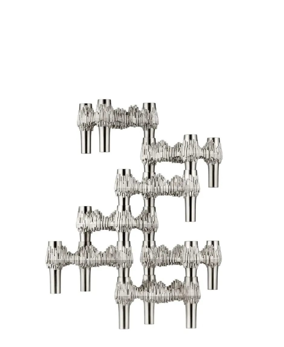 Lys & Lysestager<STOFF Nagel Quist candle holder - brushed chrome