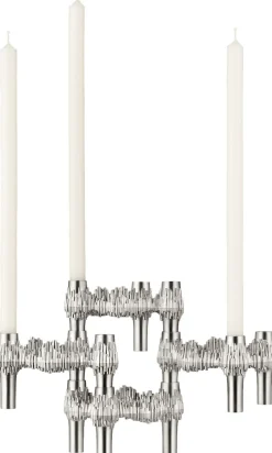 Lys & Lysestager<STOFF Nagel Quist candle holder - brushed chrome