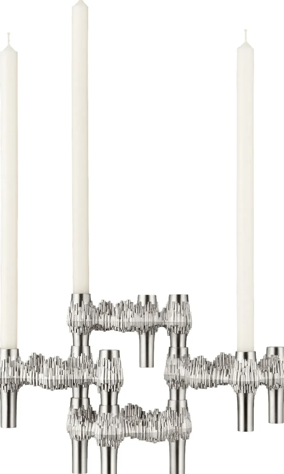 Lys & Lysestager<STOFF Nagel Quist candle holder - brushed chrome