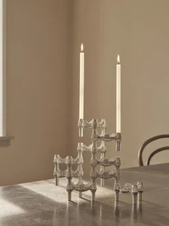 Lys & Lysestager<STOFF Nagel Quist candle holder - brushed chrome