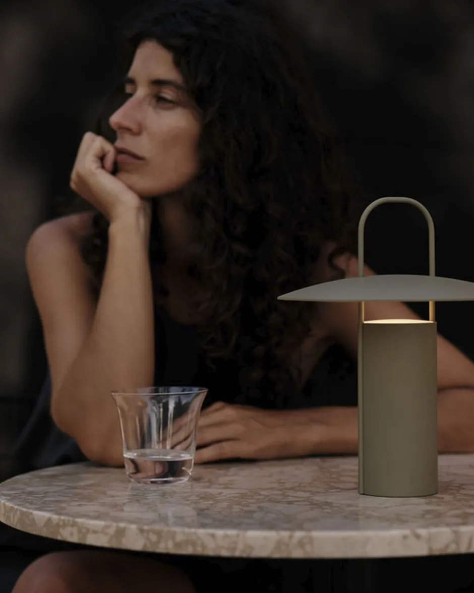 Trådløse Lamper<Audo Copenhagen Ray Table Lamp Portable Matt dusty green