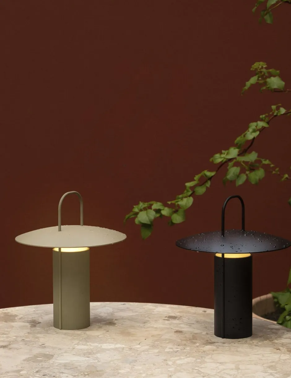 Trådløse Lamper<Audo Copenhagen Ray Table Lamp Portable Matt dusty green