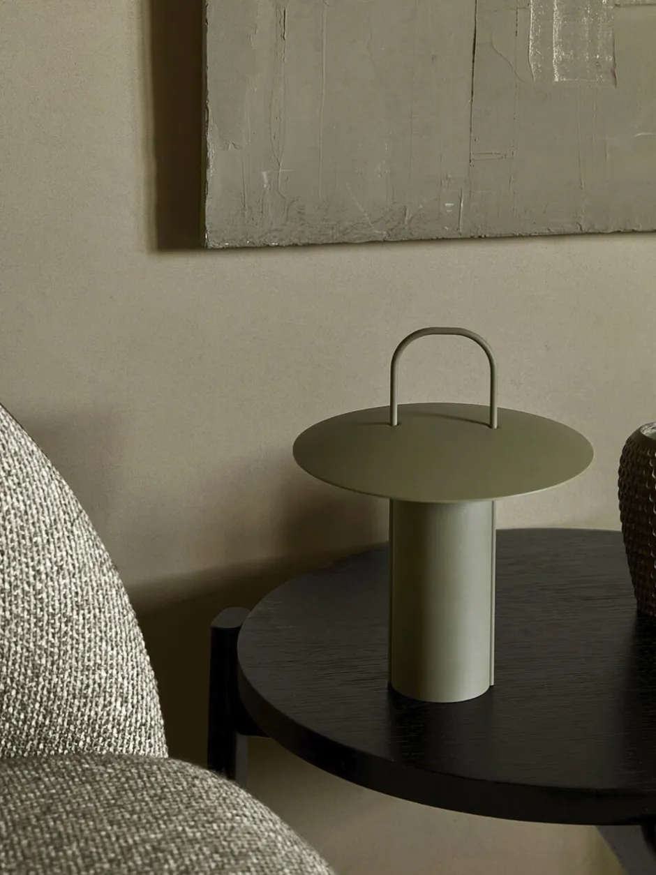 Trådløse Lamper<Audo Copenhagen Ray Table Lamp Portable Matt dusty green