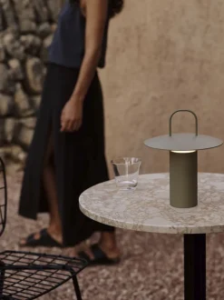 Trådløse Lamper<Audo Copenhagen Ray Table Lamp Portable Matt dusty green