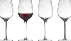 Glas<Lyngby Glas Rødvinsglas Palermo Gold 40 cl 4 stk.