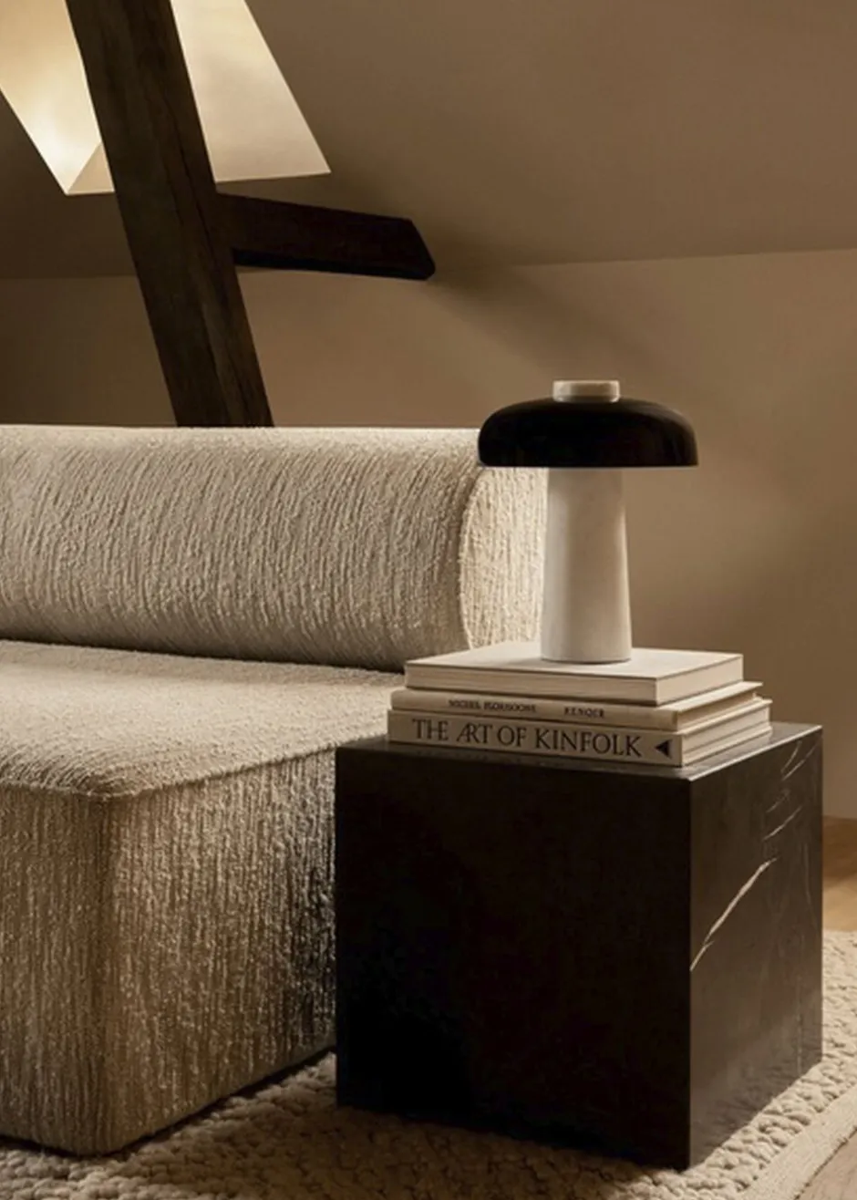 Trådløse Lamper<Audo Copenhagen Reverse Table Lamp, Carrara, Black ( CE-ETL-UK)