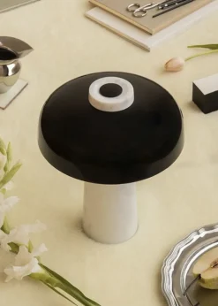 Trådløse Lamper<Audo Copenhagen Reverse Table Lamp, Carrara, Black ( CE-ETL-UK)