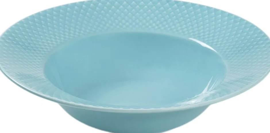Tallerkener<Lyngby Porcelæn Rhombe Color Dyb tallerken Ø24. 5 cm turkis