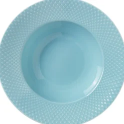 Tallerkener<Lyngby Porcelæn Rhombe Color Dyb tallerken Ø24. 5 cm turkis