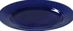 Tallerkener<Lyngby Porcelæn Rhombe Color Frokosttallerken Ø23 cm mørk blå